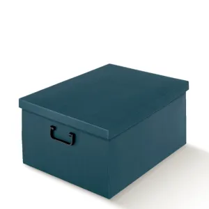 Scatola Juta Tap Blu con Manici 70 x 50 x 20 cm