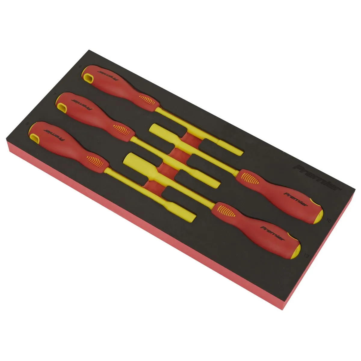 Sealey Premier Insulated Nut Driver Set 5pc with Tool Tray - VDE Approved