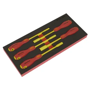 Sealey Premier Insulated Nut Driver Set 5pc with Tool Tray - VDE Approved