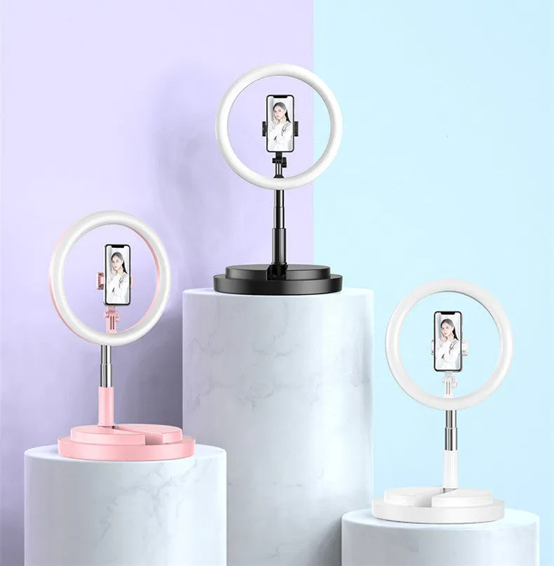 Selfie Ring Light LED Dimmable Video Studio Photography Lighting for Vlog Live Photo with Tripod Y2 fill light white