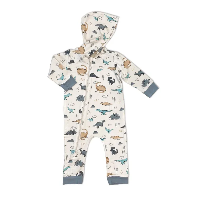Silkberry Baby Bamboo Fleece Hooded Romper w/2 Way Zipper