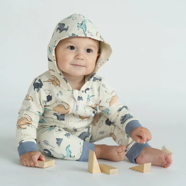 Silkberry Baby Bamboo Fleece Hooded Romper w/2 Way Zipper
