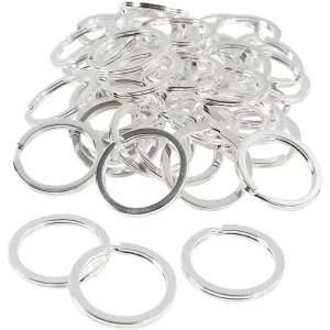 Silver-plated Split Rings 28mm For Key Chains Metal Christmas Hanging Decoration