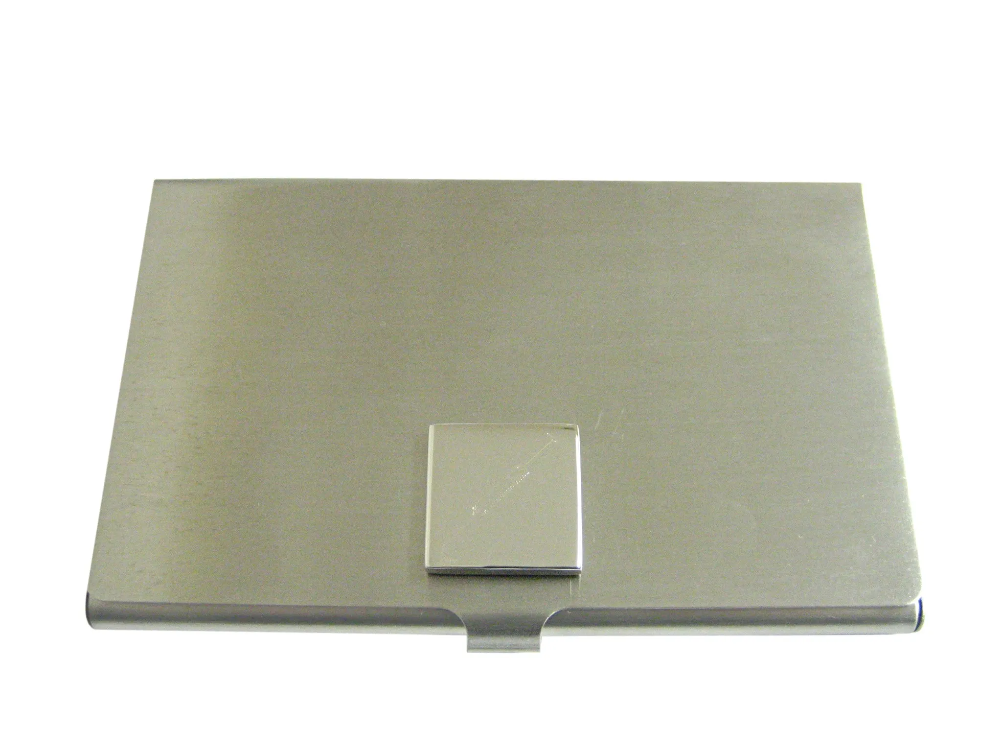 Silver Toned Etched Phlebotomist Hypodermic Needle Business Card Holder