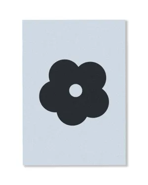 Single Flower Card Blue