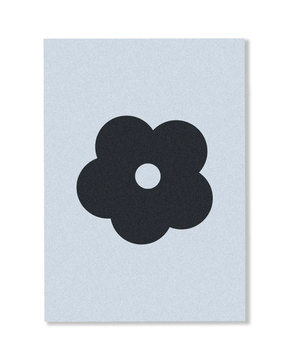 Single Flower Card Blue