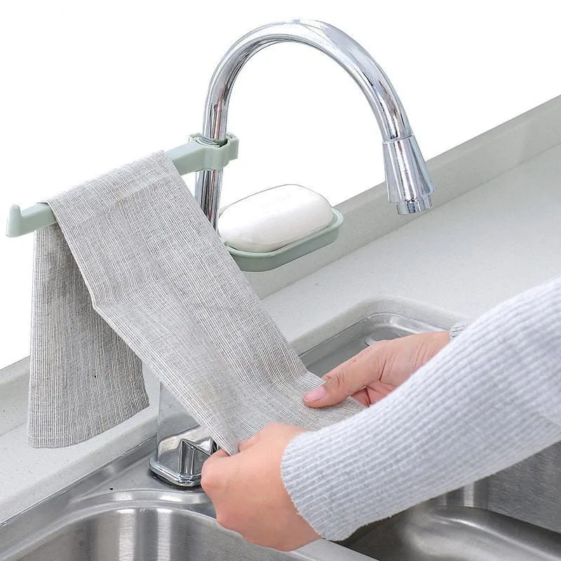 Sink Clip - Towel Rack & Soap Dish Attachment