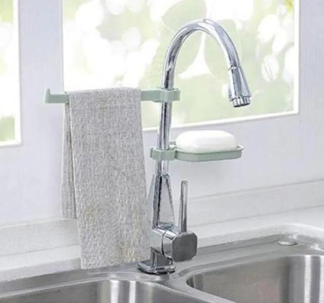 Sink Clip - Towel Rack & Soap Dish Attachment