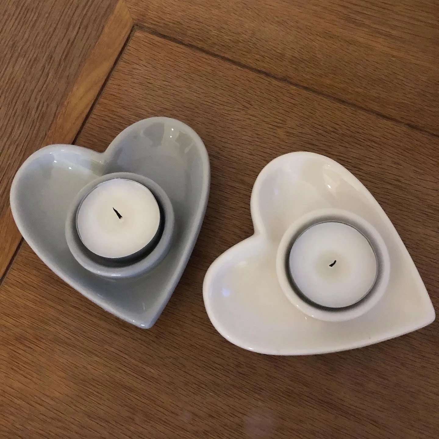 Small Ceramic Heart Tea Light Holder, Cream