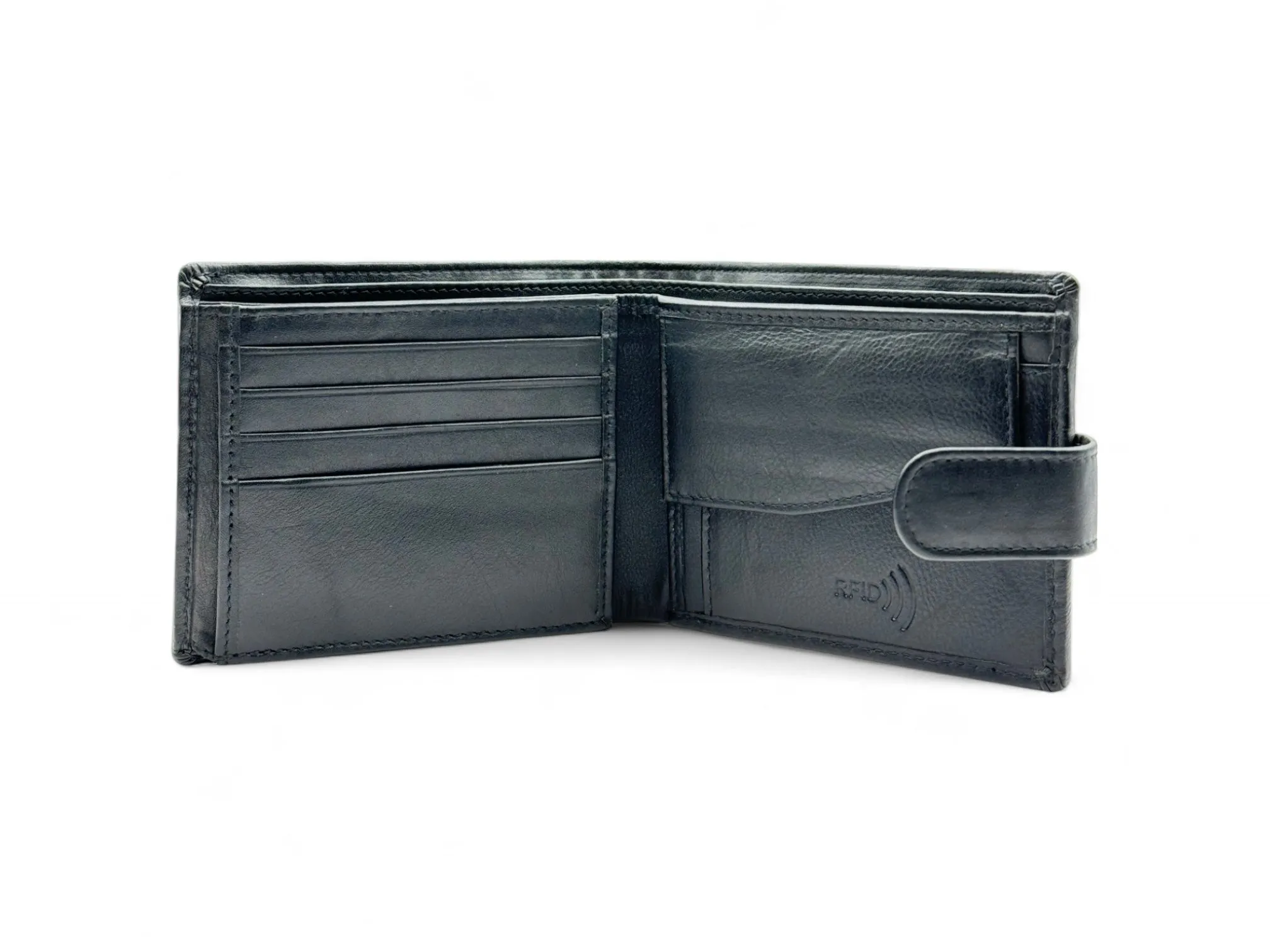 Smooth Premium 16 Card Billfold RFID Wallet with Coin Pocket with Loop #1001CL