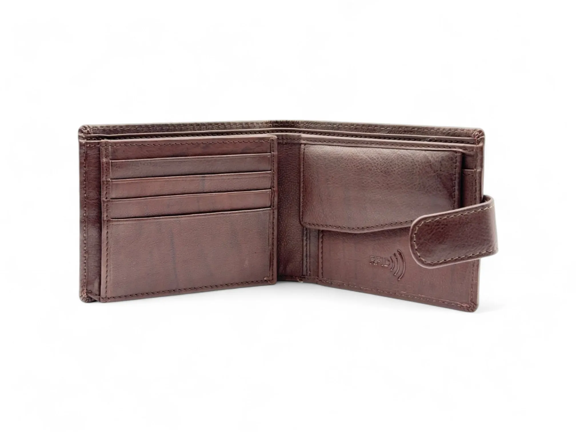 Smooth Premium 16 Card Billfold RFID Wallet with Coin Pocket with Loop #1001CL