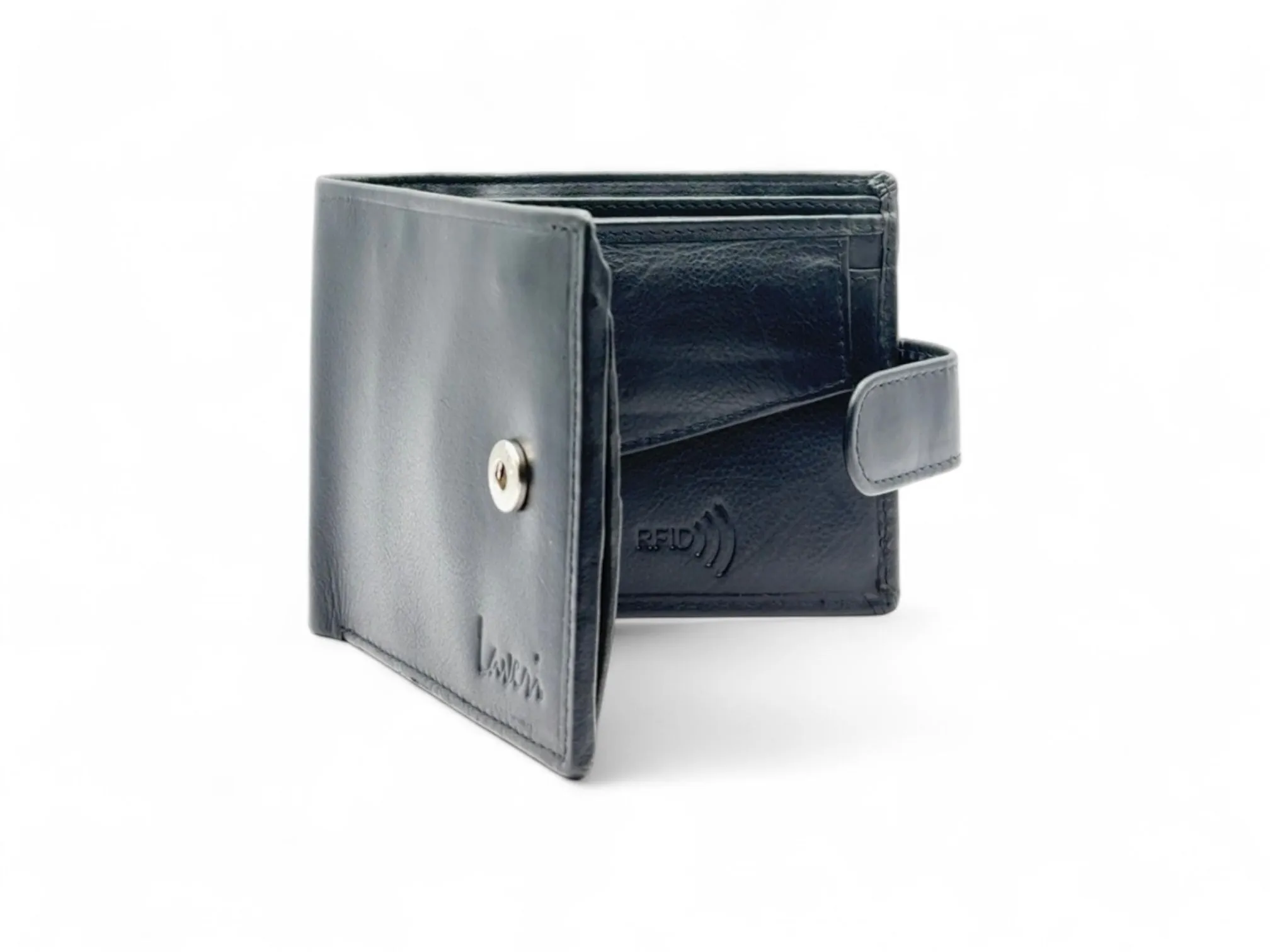 Smooth Premium 16 Card Billfold RFID Wallet with Coin Pocket with Loop #1001CL