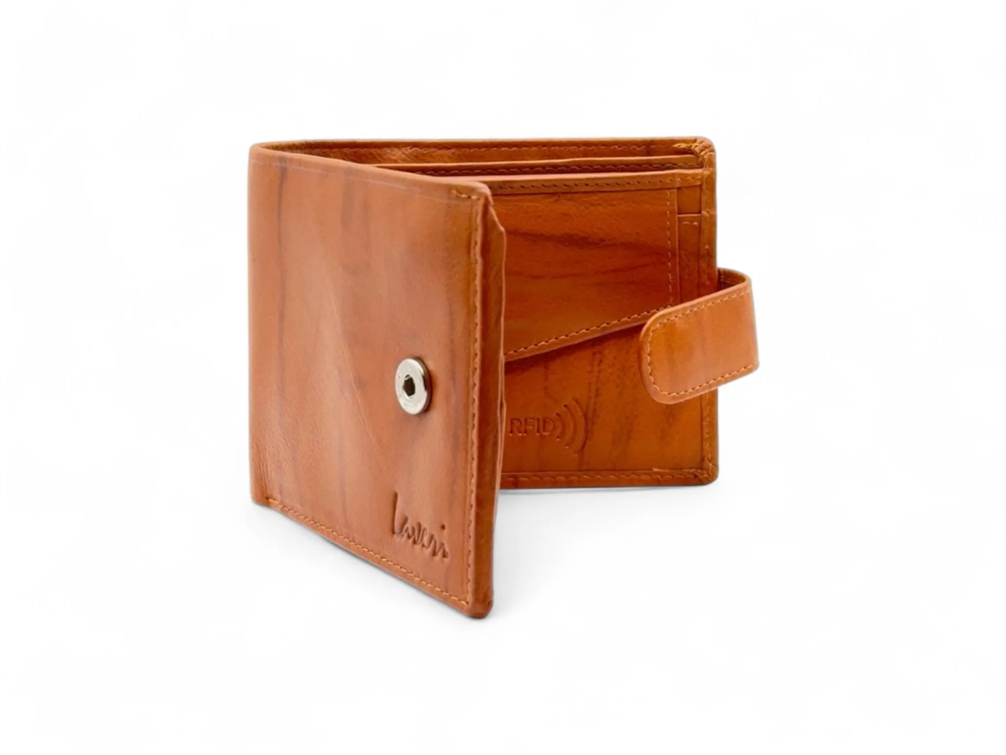 Smooth Premium 16 Card Billfold RFID Wallet with Coin Pocket with Loop #1001CL
