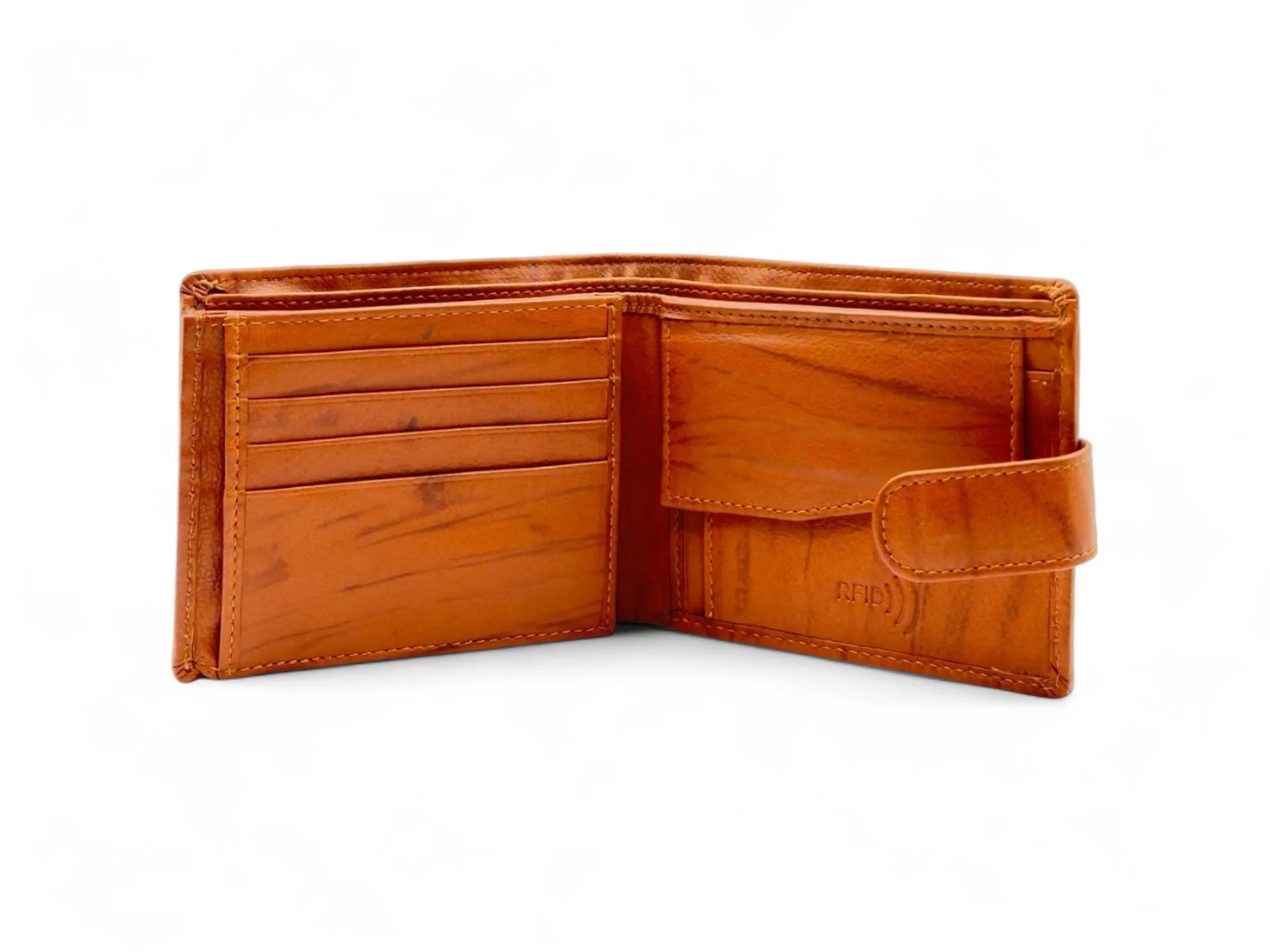 Smooth Premium 16 Card Billfold RFID Wallet with Coin Pocket with Loop #1001CL