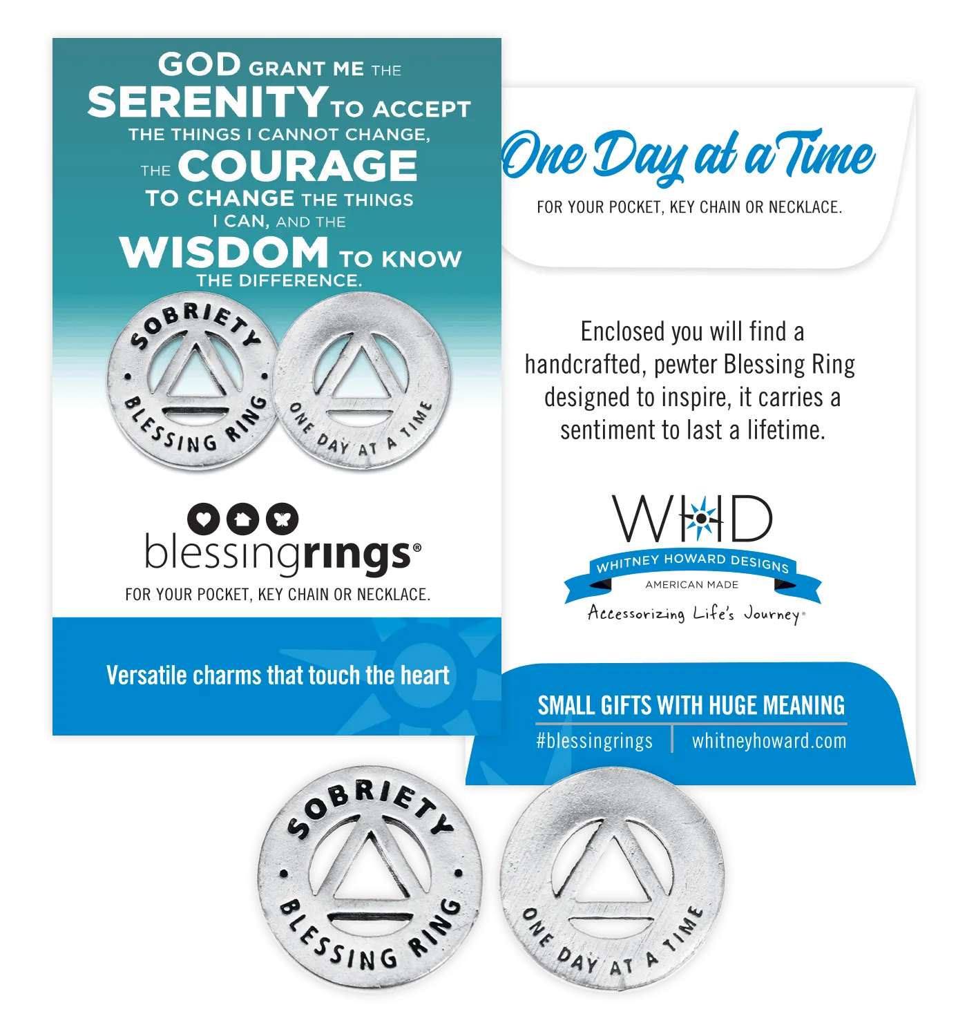 Sobriety Blessing Ring Charm