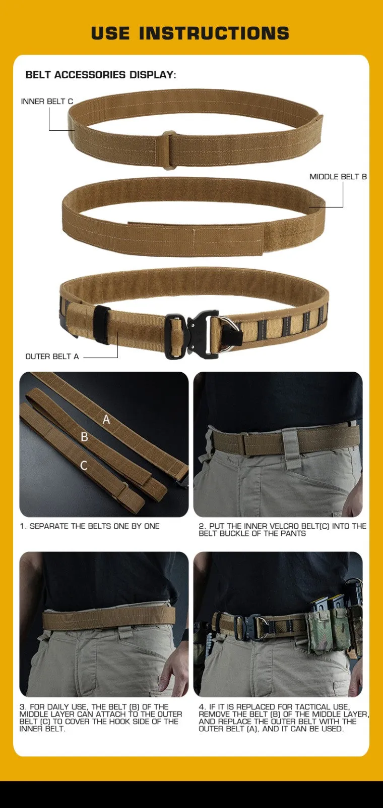 Special Ops shooting belt w/ Molle - Black