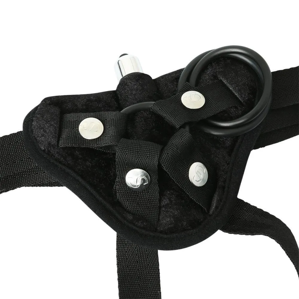 Sportsheets Vibrating Black Velvet Strap On