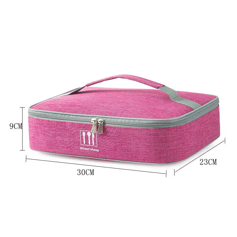 Square Fashion Thermal Lunch Bag – Portable, Leak-Proof, Insulated Cooler Bento Box for Adults & Children, Perfect for Picnics & Food Storage