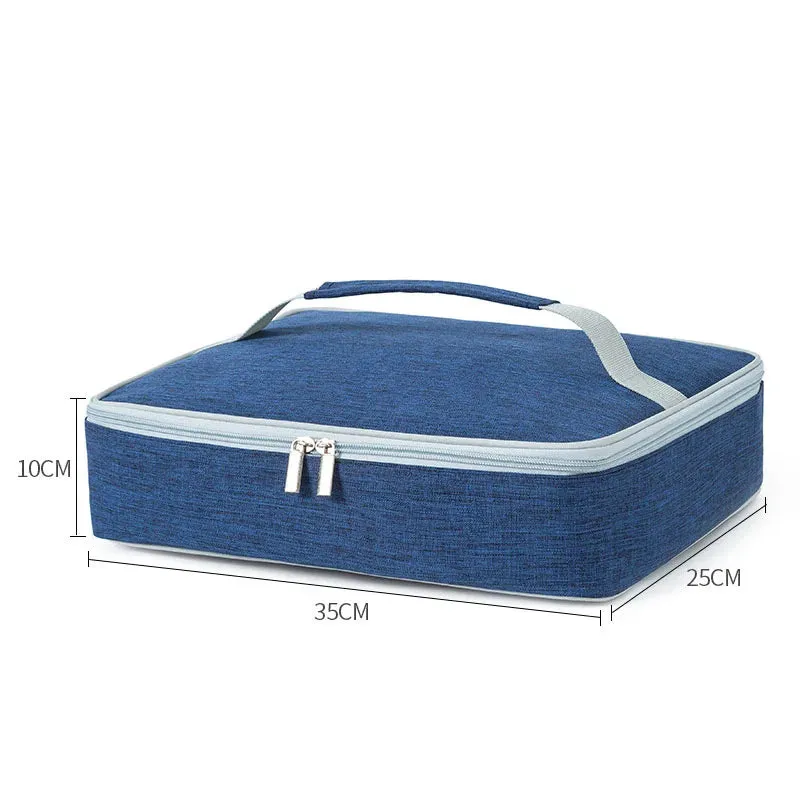 Square Fashion Thermal Lunch Bag – Portable, Leak-Proof, Insulated Cooler Bento Box for Adults & Children, Perfect for Picnics & Food Storage