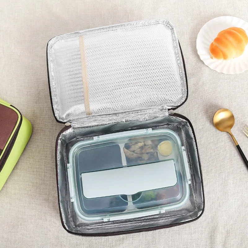 Square Fashion Thermal Lunch Bag – Portable, Leak-Proof, Insulated Cooler Bento Box for Adults & Children, Perfect for Picnics & Food Storage