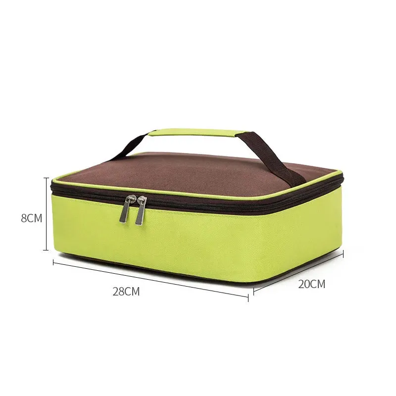 Square Fashion Thermal Lunch Bag – Portable, Leak-Proof, Insulated Cooler Bento Box for Adults & Children, Perfect for Picnics & Food Storage