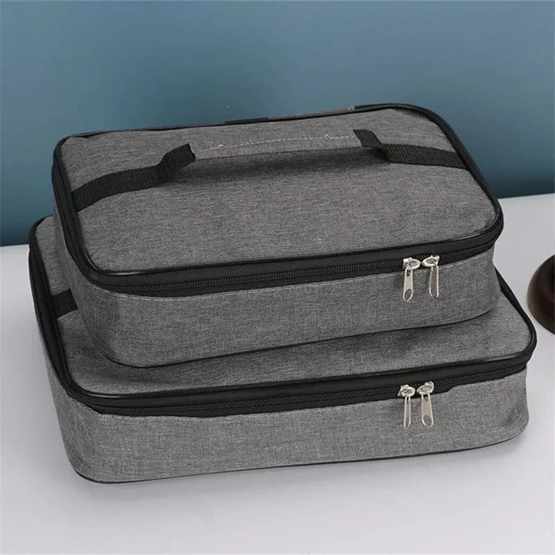 Square Insulated Lunch Bag for Women Thermal Cooler Bento Box Bags Food Carrier Portable Travel Picnic Delivery Meal Container