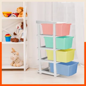 Stomo 4 Drawer Multi-Purpose Storage Organizer for Home and Office (Multicolour)
