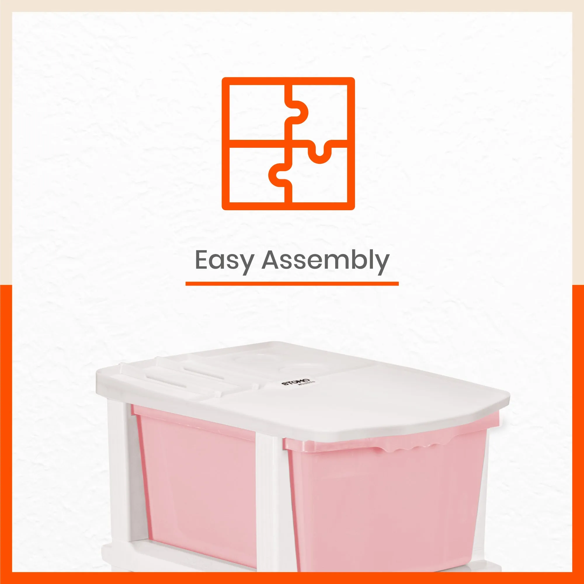 Stomo 4 Drawer Multi-Purpose Storage Organizer for Home and Office (Multicolour)