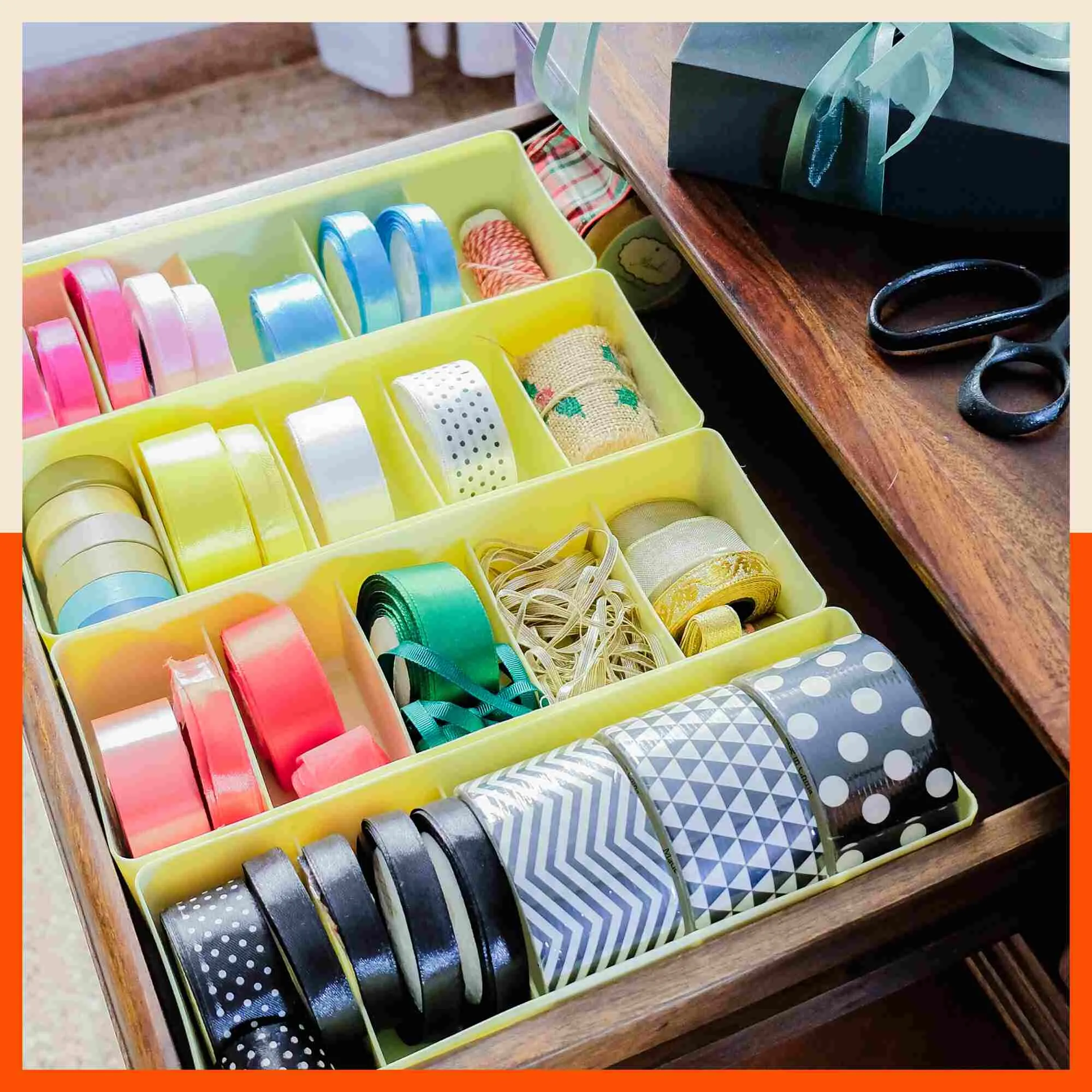 Stomo Dori Multi-Purpose Stackable Drawer Organizer For Home | Melon - Set of 4