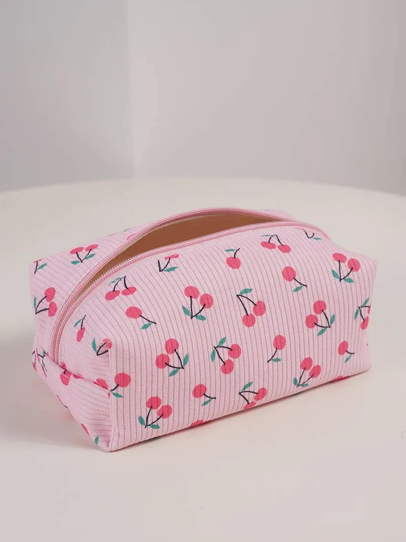 STRAWBERRY WESTERN BOW MAKEUP COSMETIC POUCH BAG | 40P544