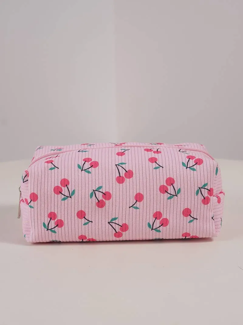 STRAWBERRY WESTERN BOW MAKEUP COSMETIC POUCH BAG | 40P544