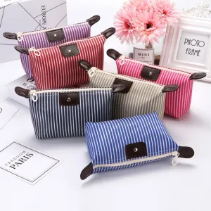 Striped Dumplings Dumpling Making Folding Makeup Cosmetic Bags