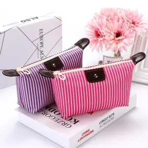 Style Striped Dumplings Dumpling Making Folding Makeup Cosmetic Bags