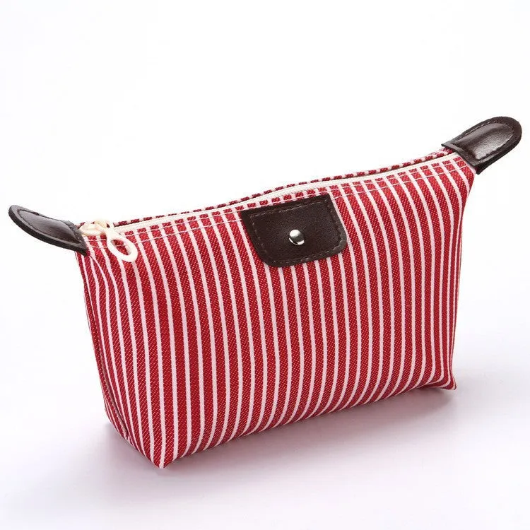 Style Striped Dumplings Dumpling Making Folding Makeup Cosmetic Bags
