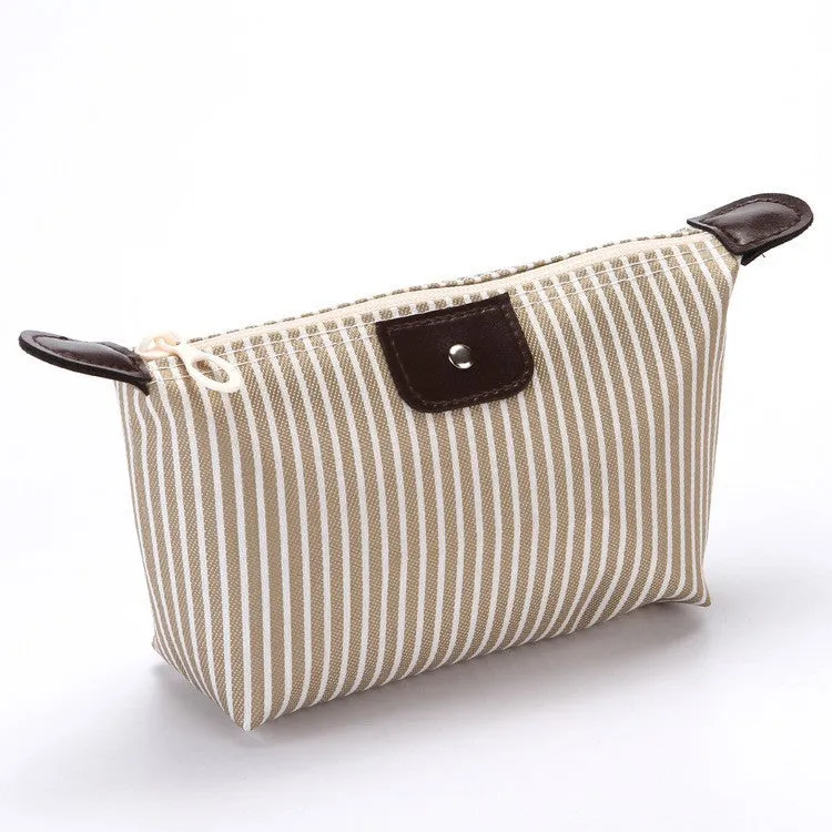 Style Striped Dumplings Dumpling Making Folding Makeup Cosmetic Bags