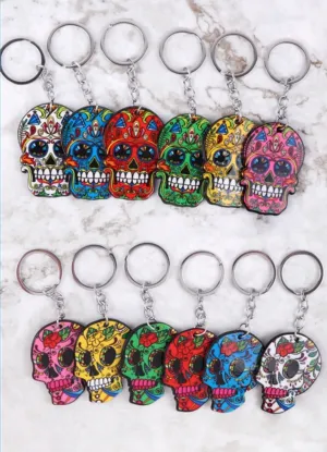 Sugar Skull Key Ring