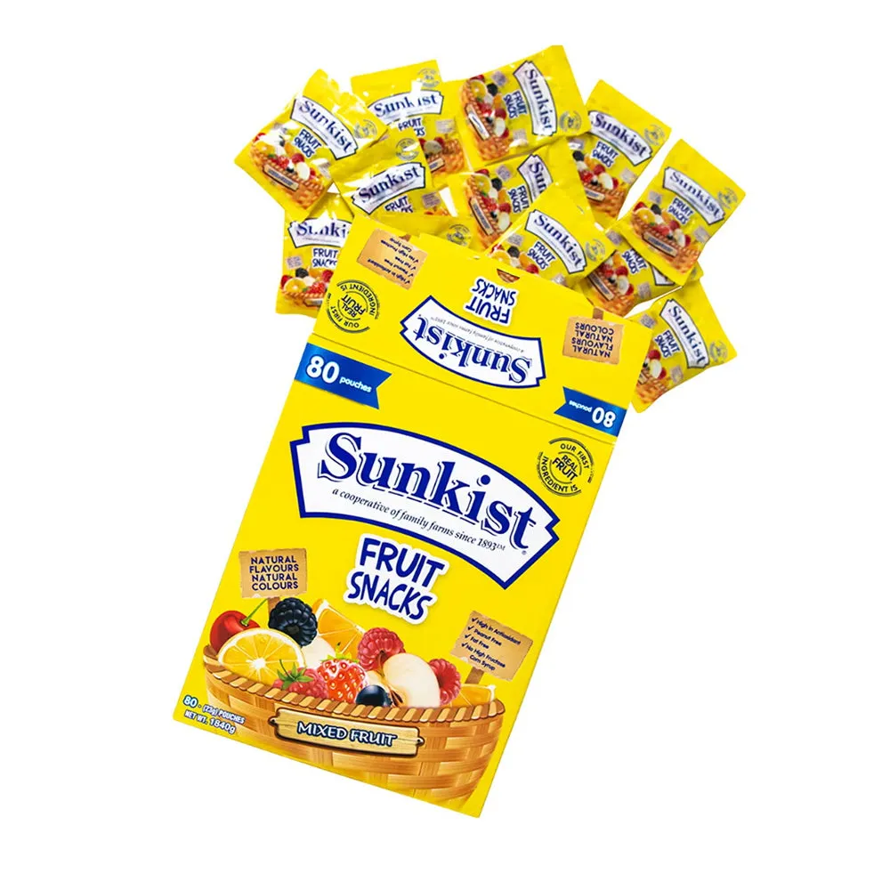 Sunkist Fruit Snacks - 80 Pouches