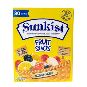 Sunkist Fruit Snacks - 80 Pouches