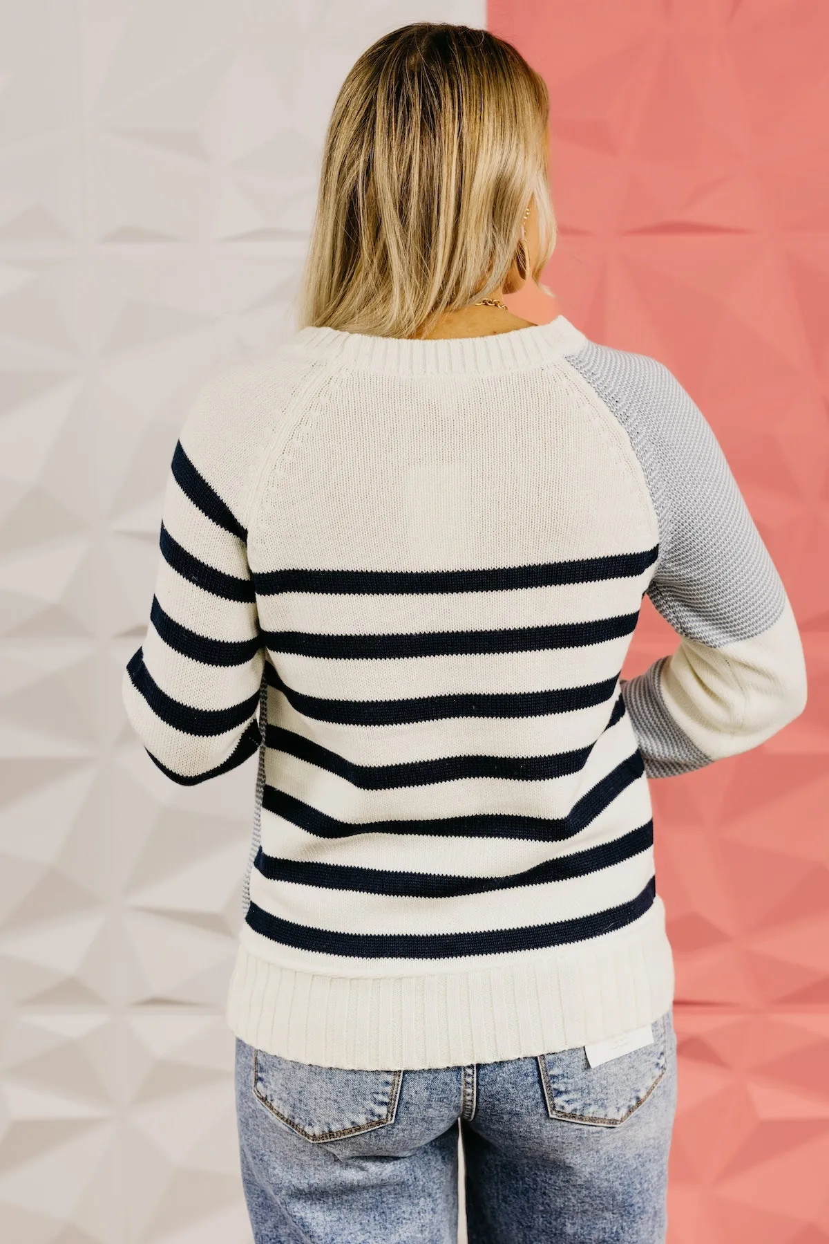 The August Color Block Stripe Sweater