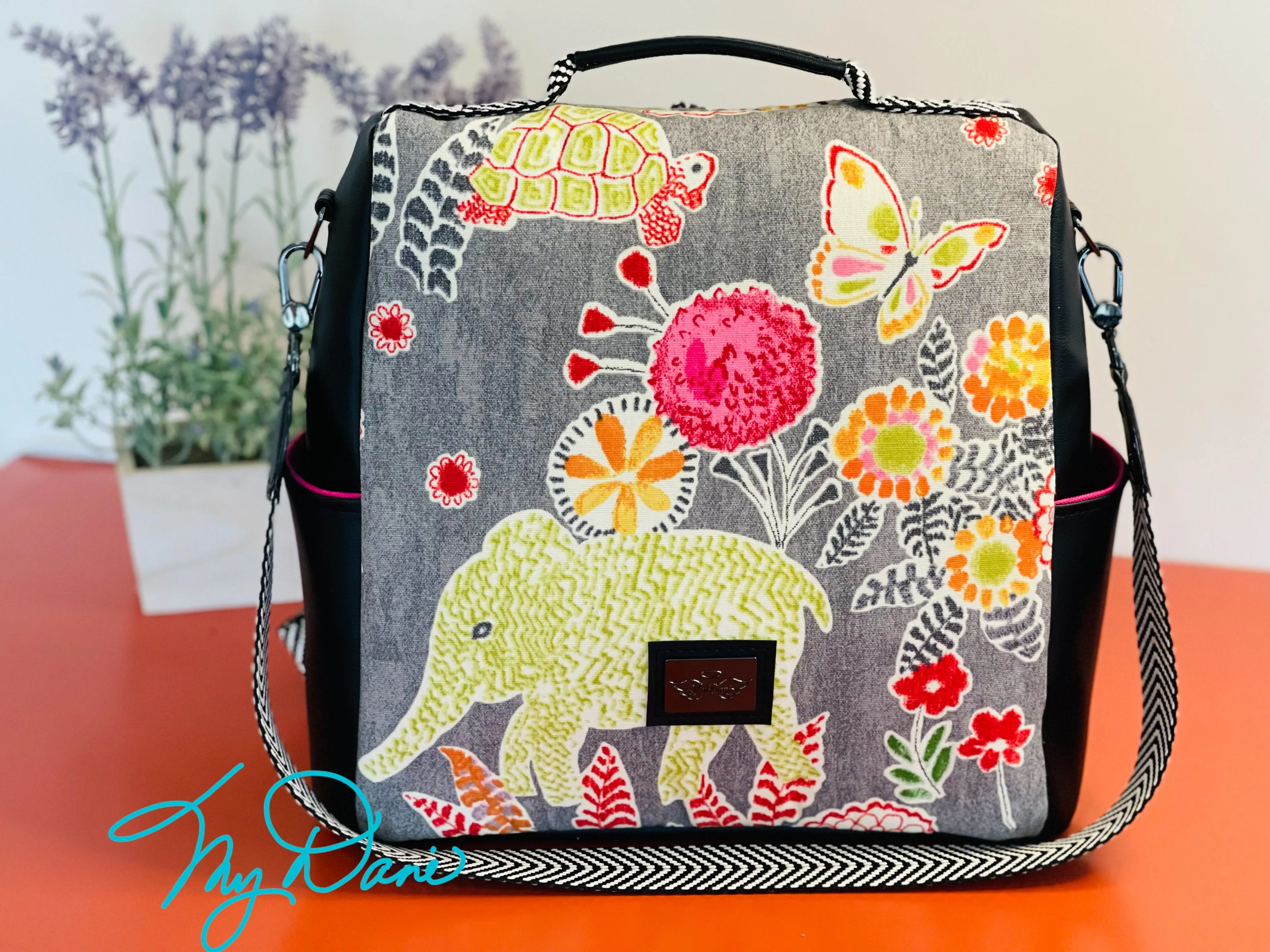 The Guardian Anti-Theft Backpack in Elephant Print