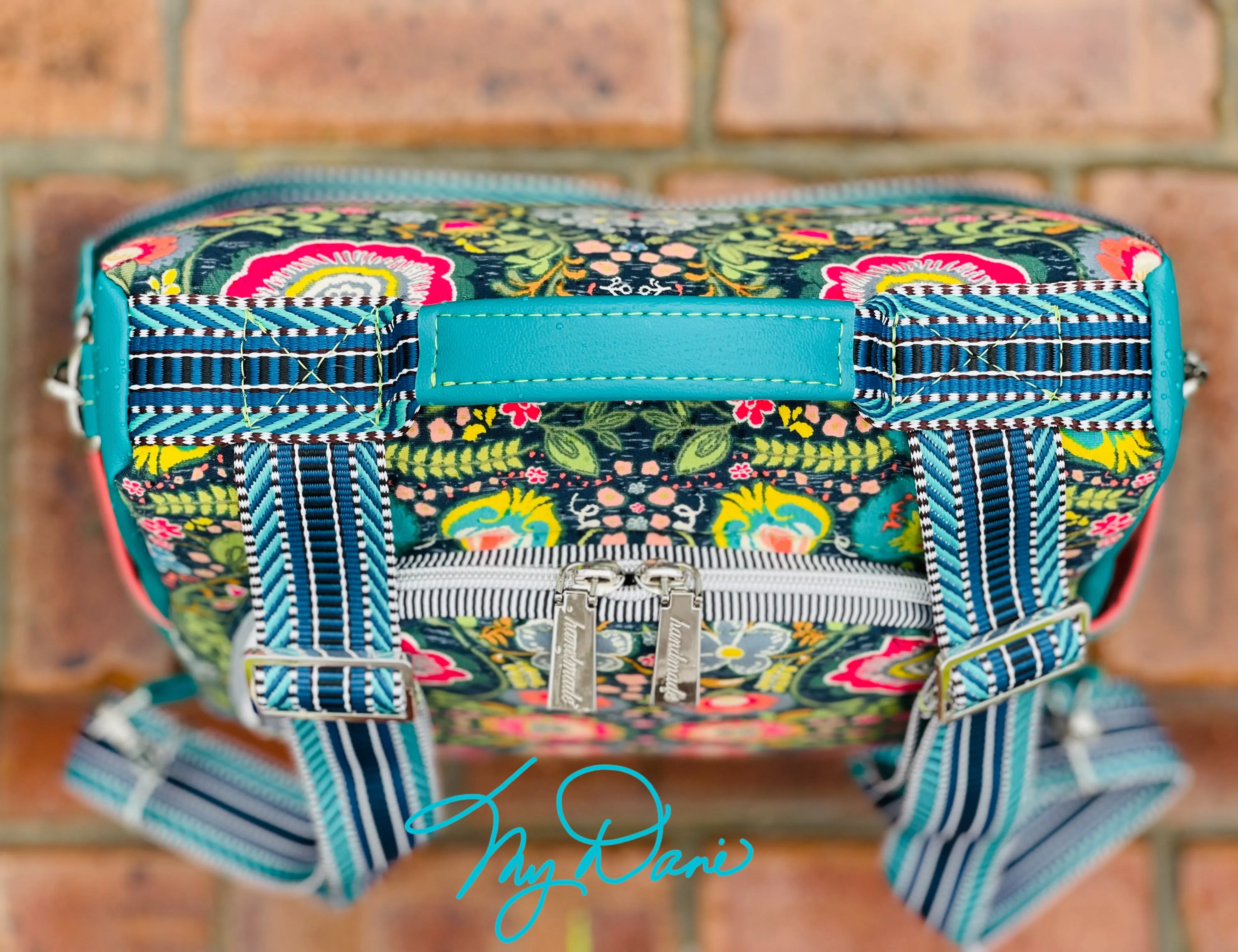 The Guardian Anti-Theft Backpack in Green Boho Floral