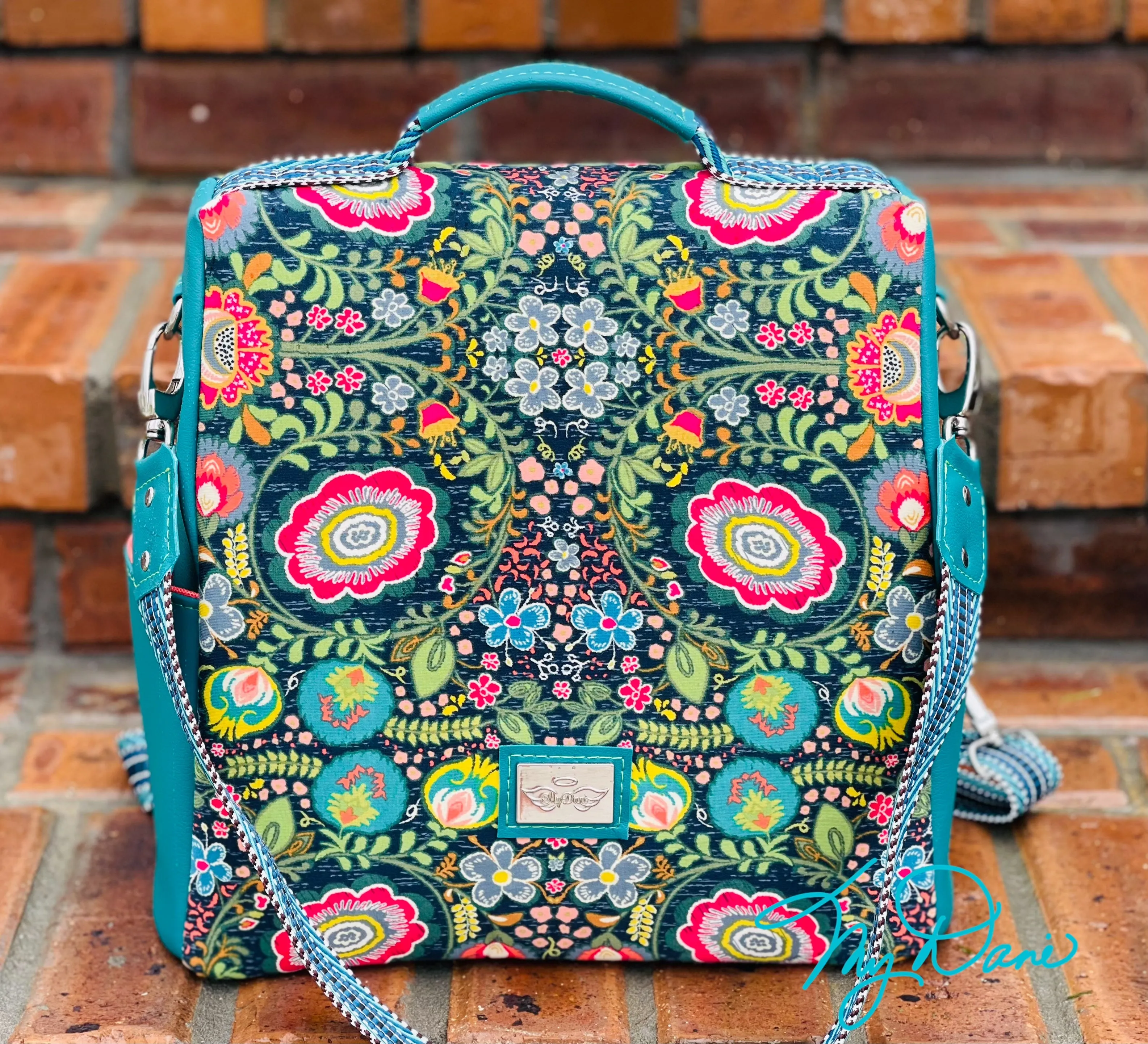 The Guardian Anti-Theft Backpack in Green Boho Floral