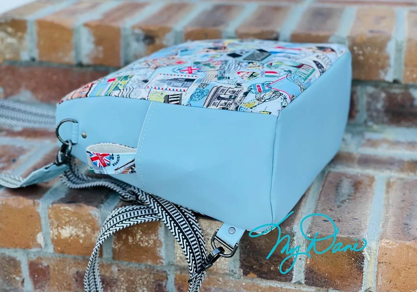 The Guardian Anti-Theft Backpack in Light Blue Travel