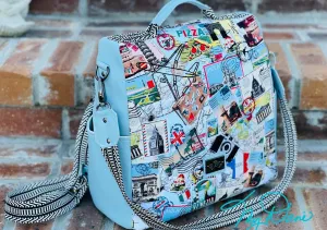 The Guardian Anti-Theft Backpack in Light Blue Travel