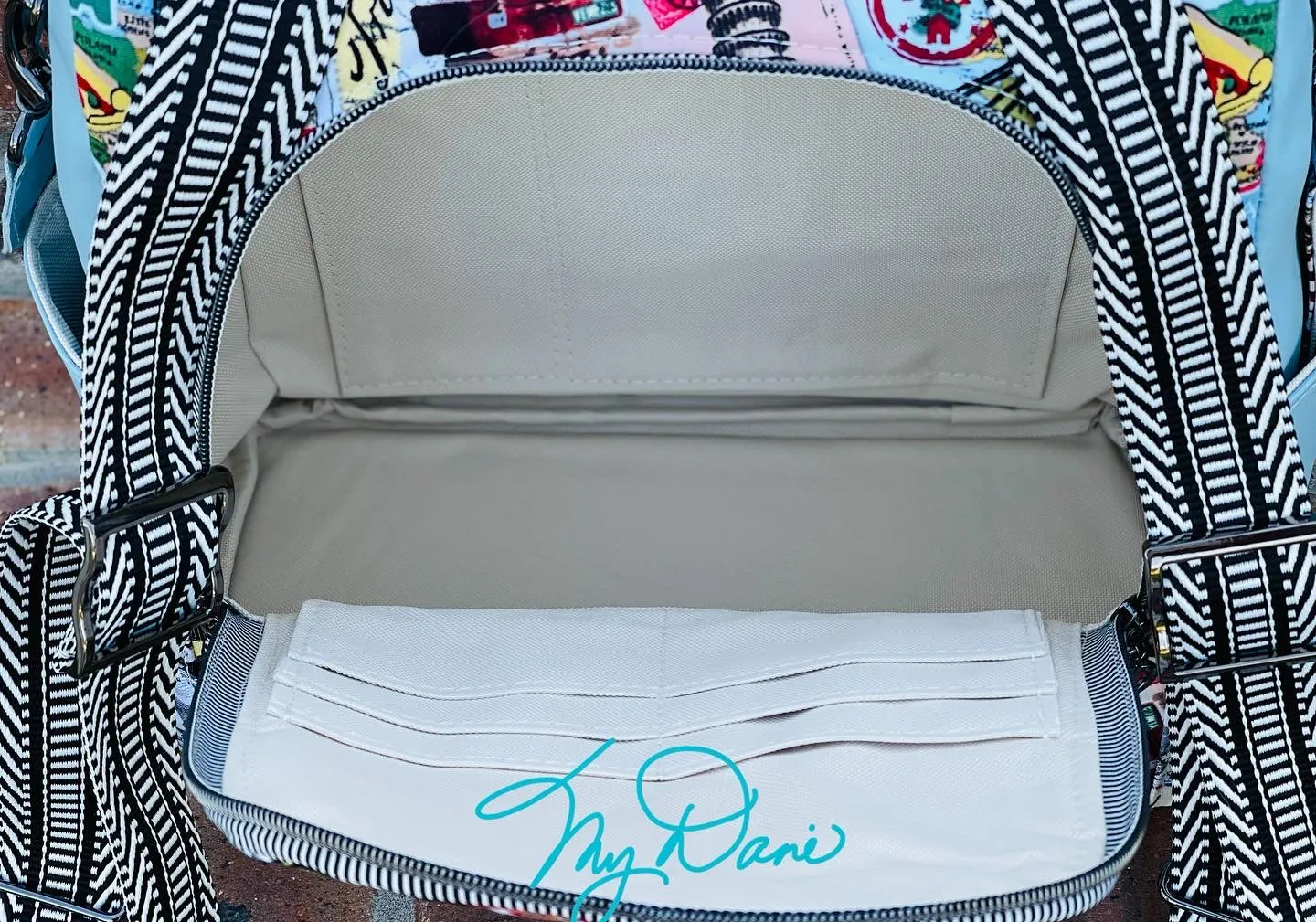 The Guardian Anti-Theft Backpack in Light Blue Travel