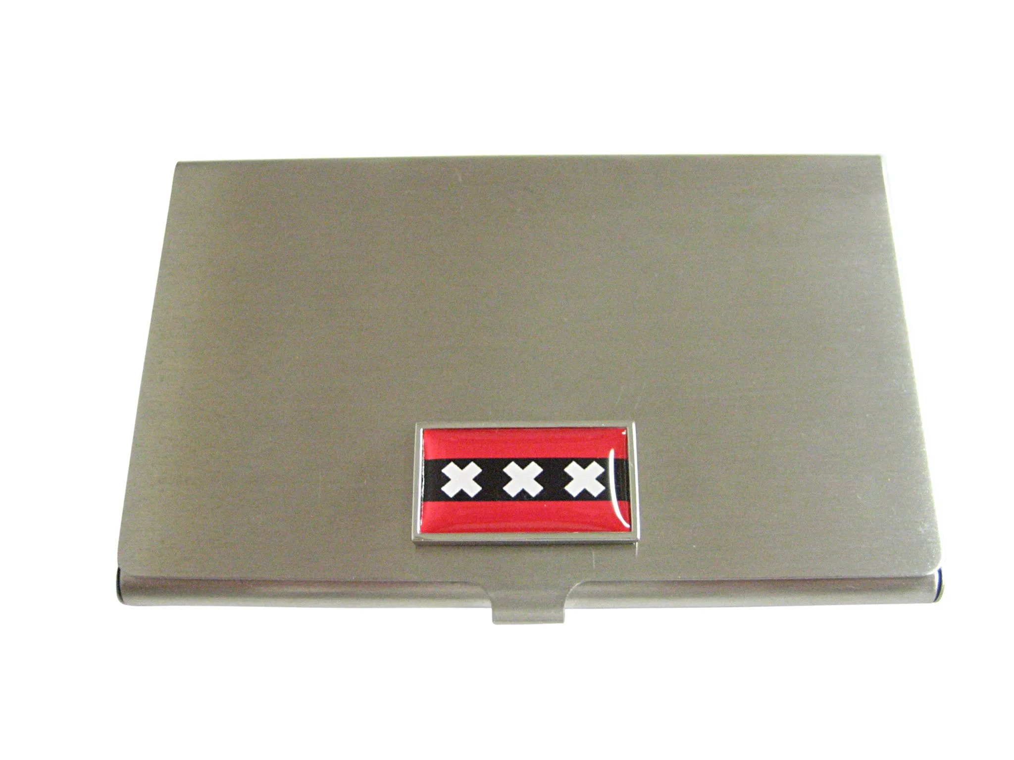 Thin Bordered Amsterdam Flag Pendant Business Card Holder