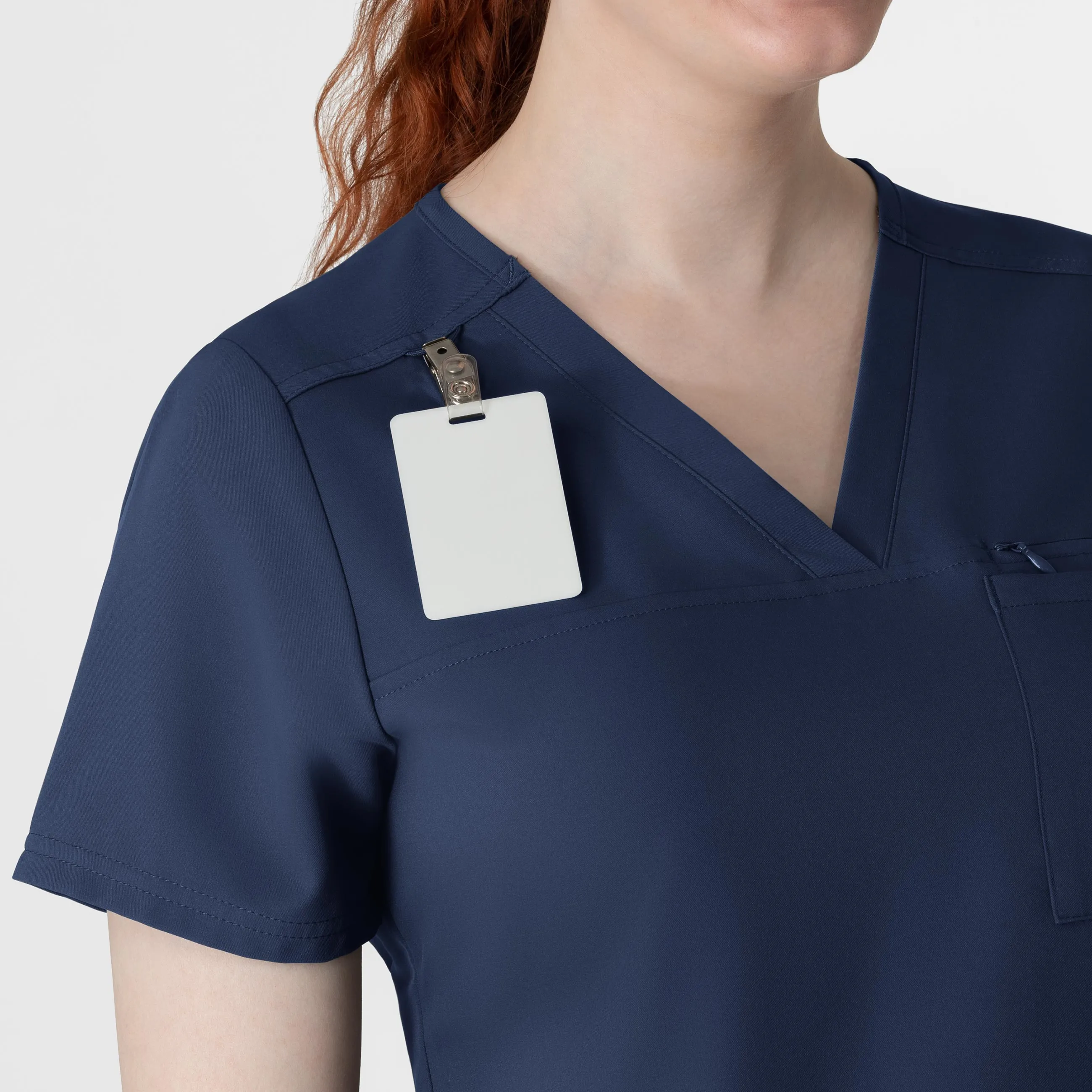 Thrive 6222 V-Neck Tuck-In Scrub Top Navy