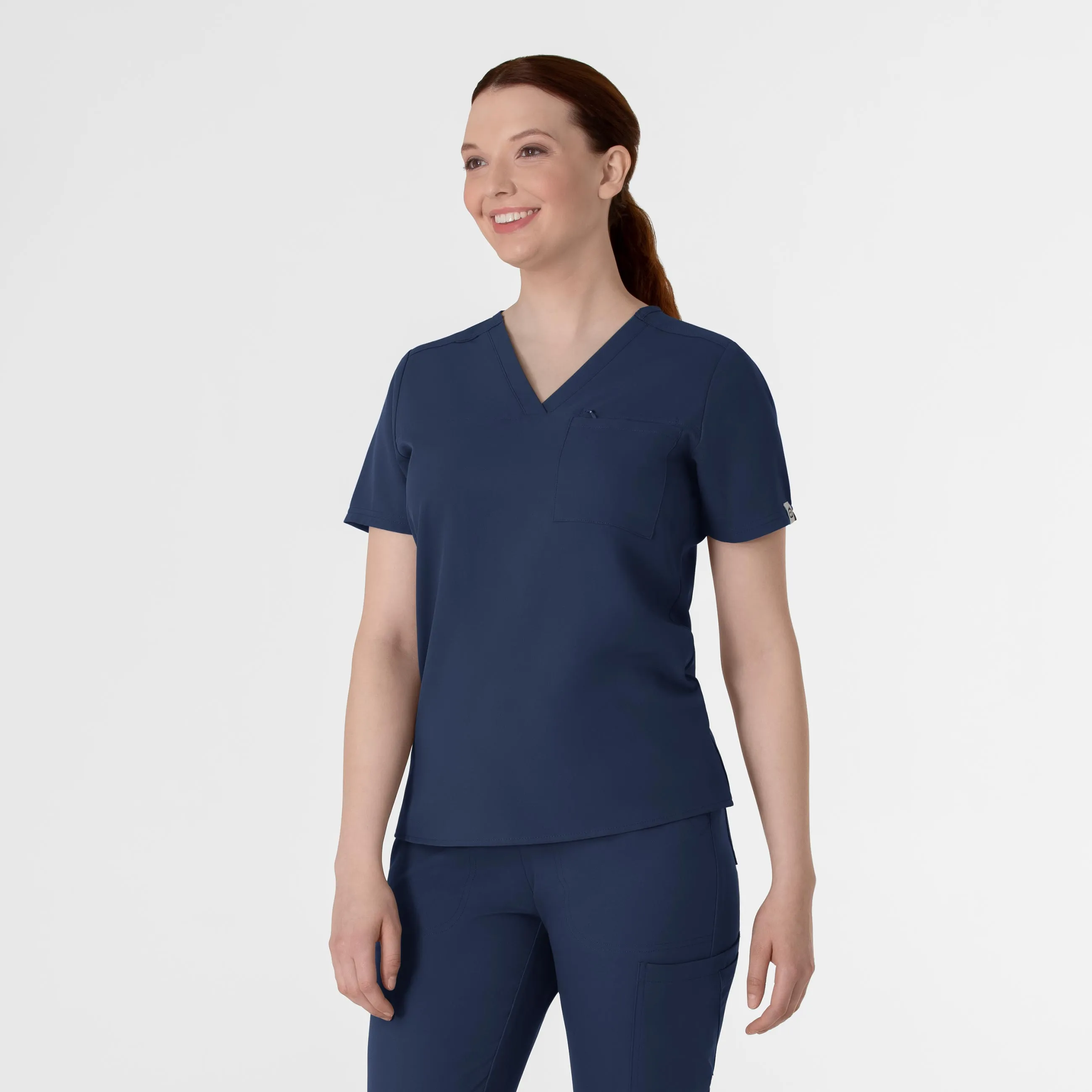 Thrive 6222 V-Neck Tuck-In Scrub Top Navy