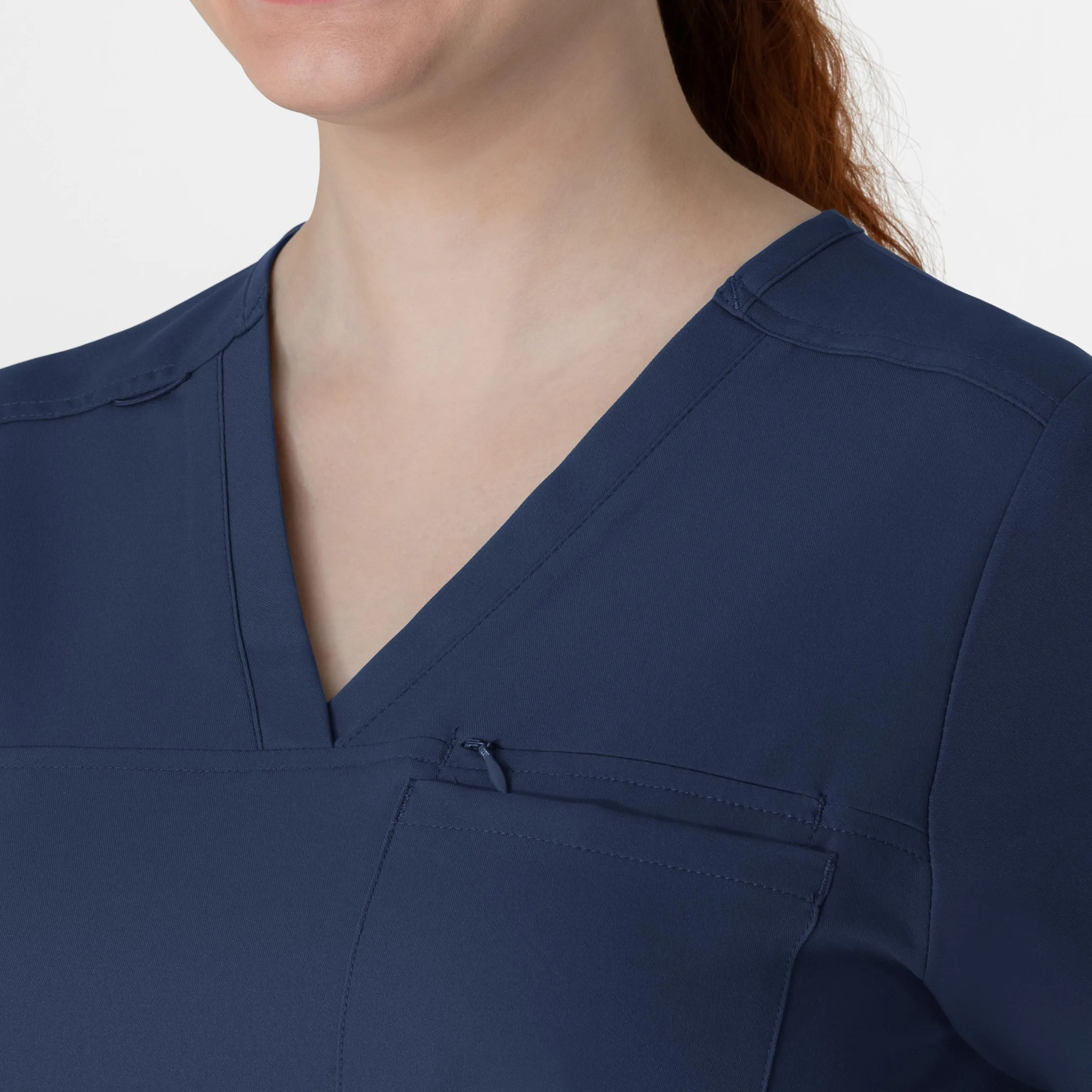 Thrive 6222 V-Neck Tuck-In Scrub Top Navy