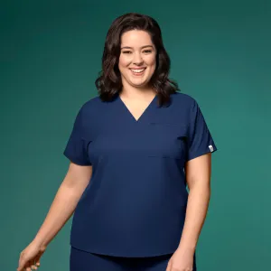 Thrive 6222 V-Neck Tuck-In Scrub Top Navy